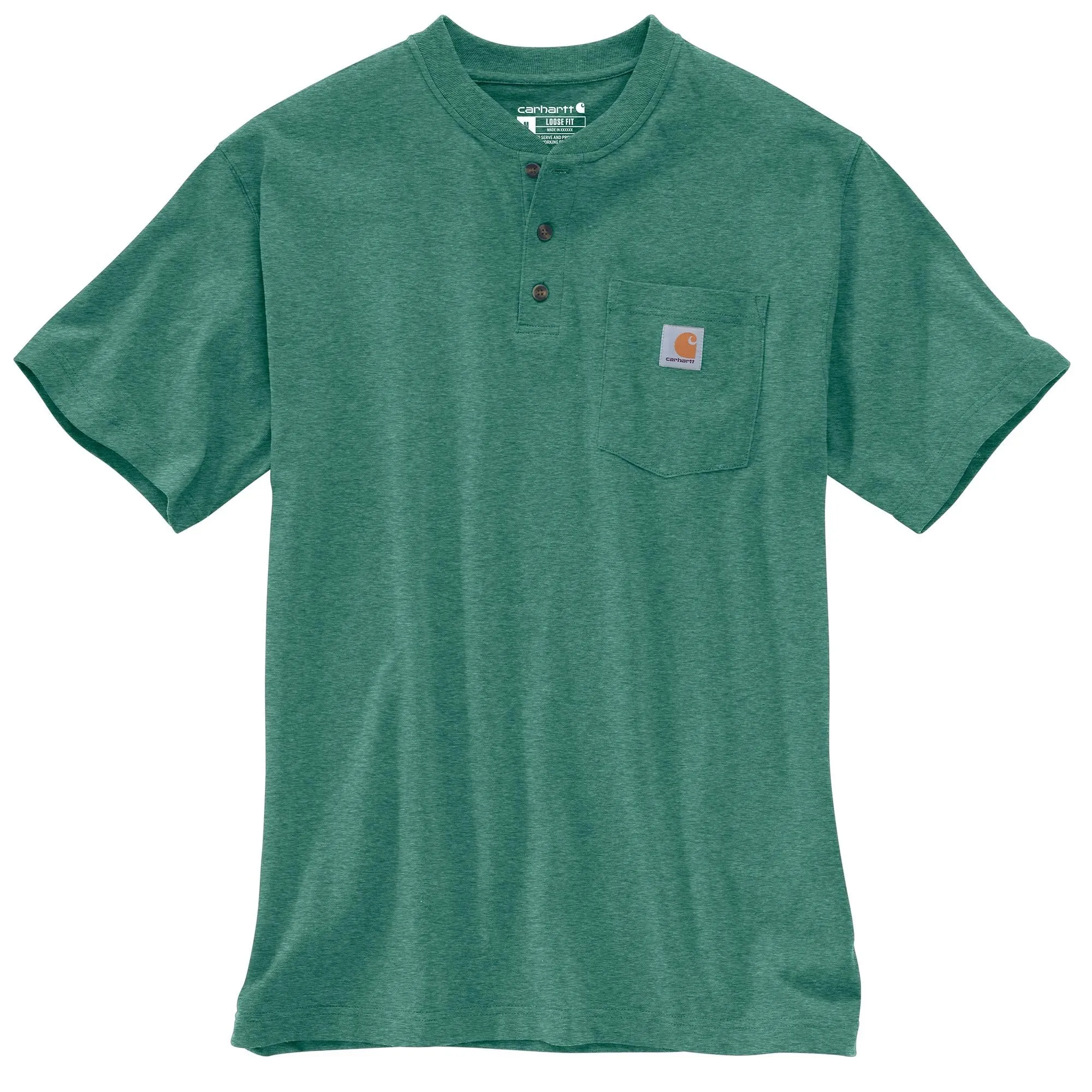 Carhartt Men's Short Sleeve Pocket Henley_North Woods Heather sold by Work World product image thumbnail 2