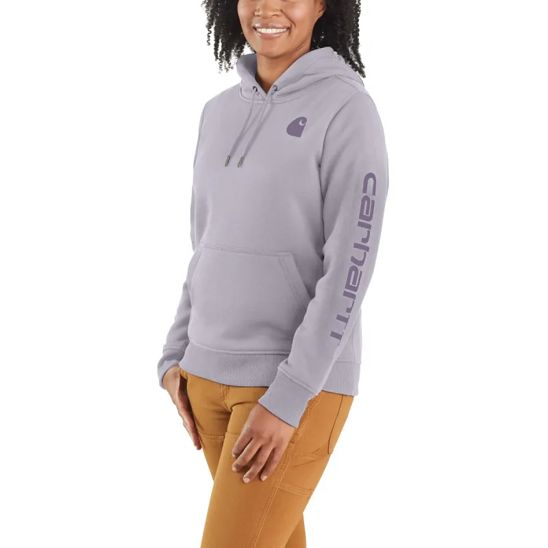 Carhartt Women's Clarksburg Graphic Sleeve Hoodie_Lilac Haze sold by Work World