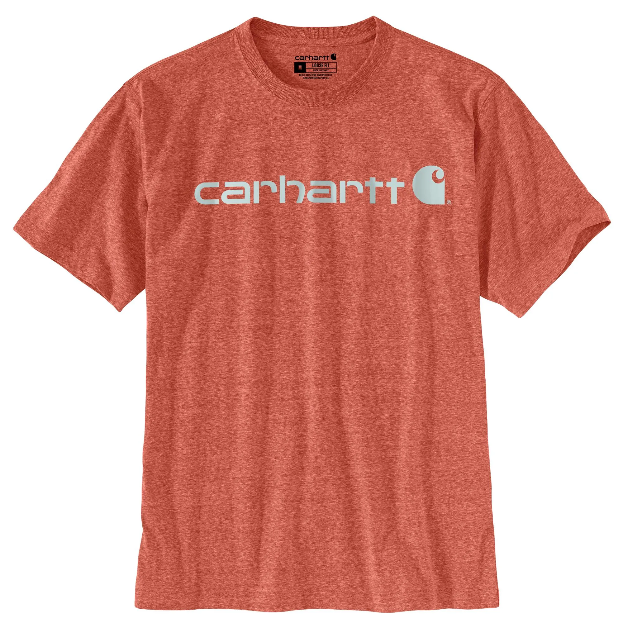 Carhartt Men's Signature Logo Short Sleeve T-Shirt_Terracotta Snow Heather sold by Work World