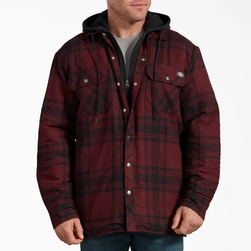Dickies Men's Flannel Hooded Shirt Jacket sold by Work World