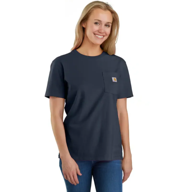 Carhartt Women's Short Sleeve Pocket T-Shirt_Navy sold by Work World