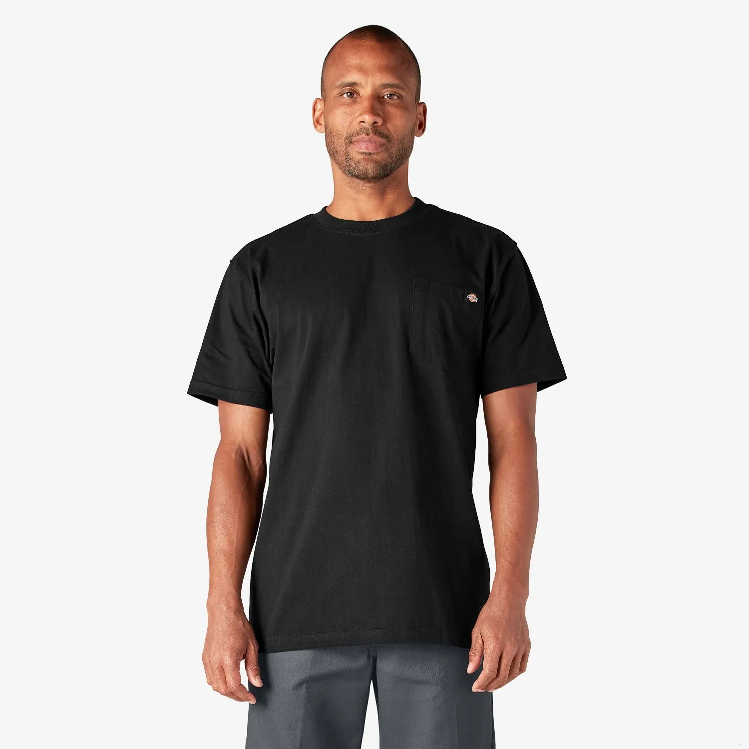 Dickies Men's Heavyweight Short Sleeve Pocket T-Shirt_Black sold by Work World