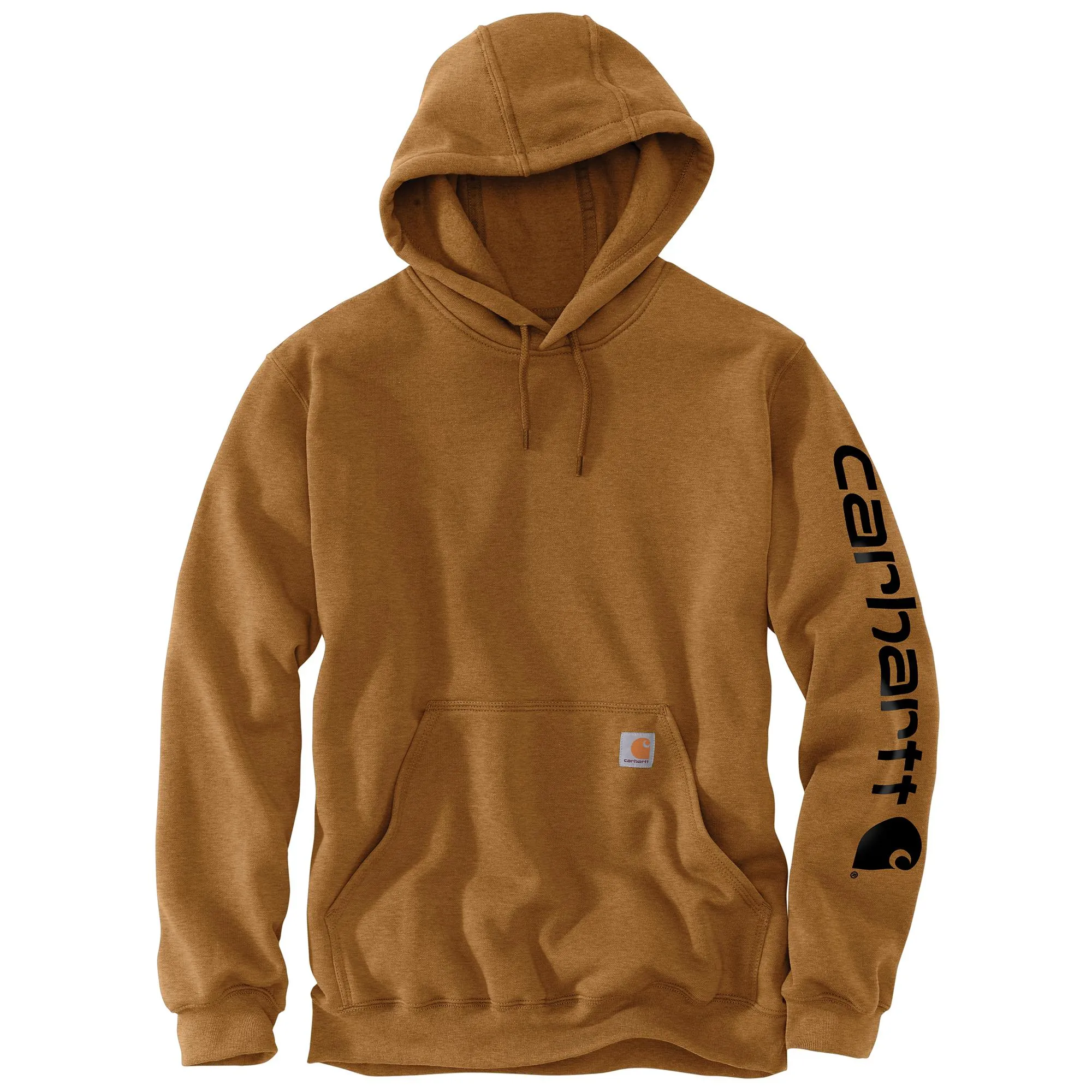 Carhartt Men's Signature Logo Hooded Pullover Sweatshirt_Carhartt Brown sold by Work World product image thumbnail 2
