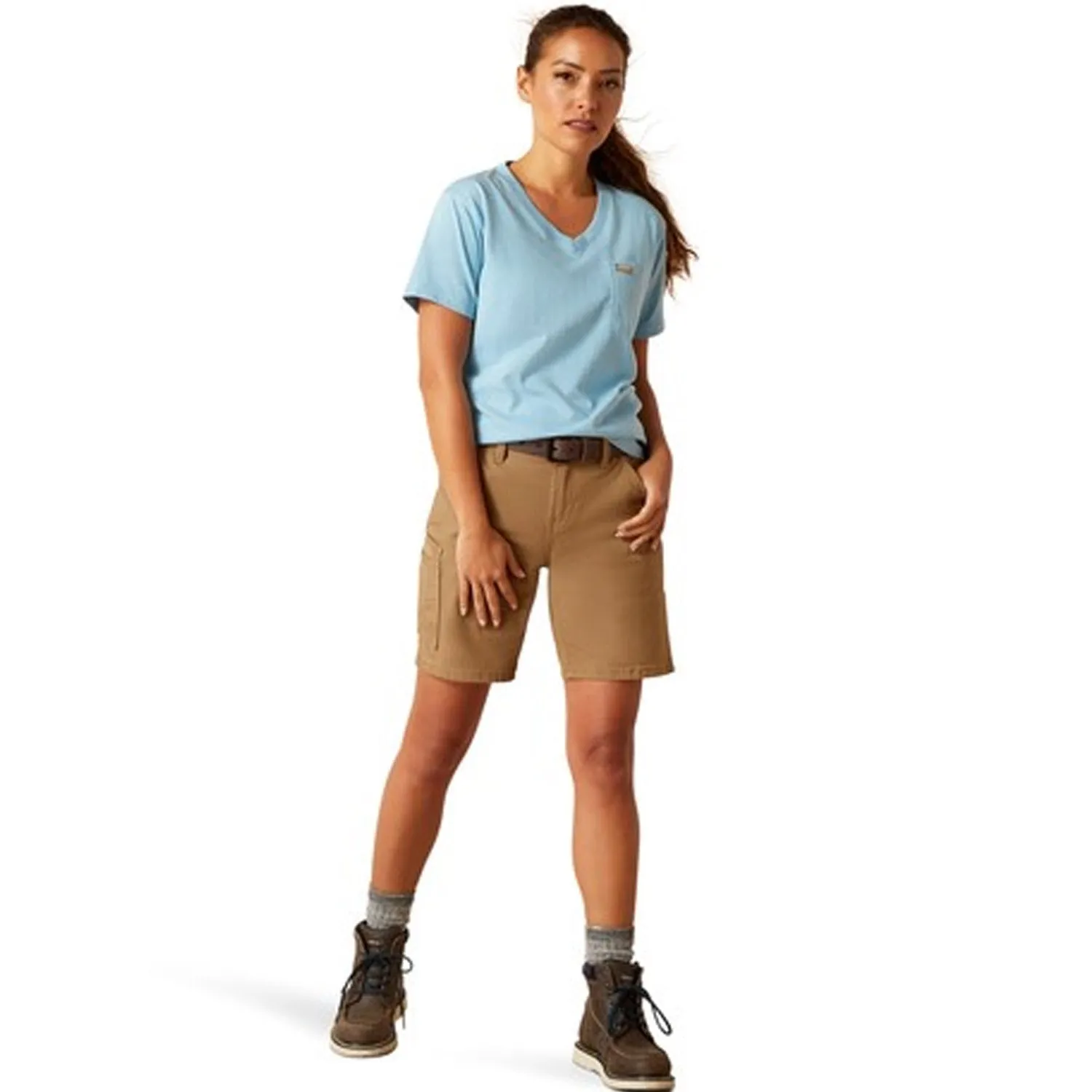 Ariat Women's Rebar Cotton Strong Pocket V-Neck T-Shirt sold by Work World product image thumbnail 4