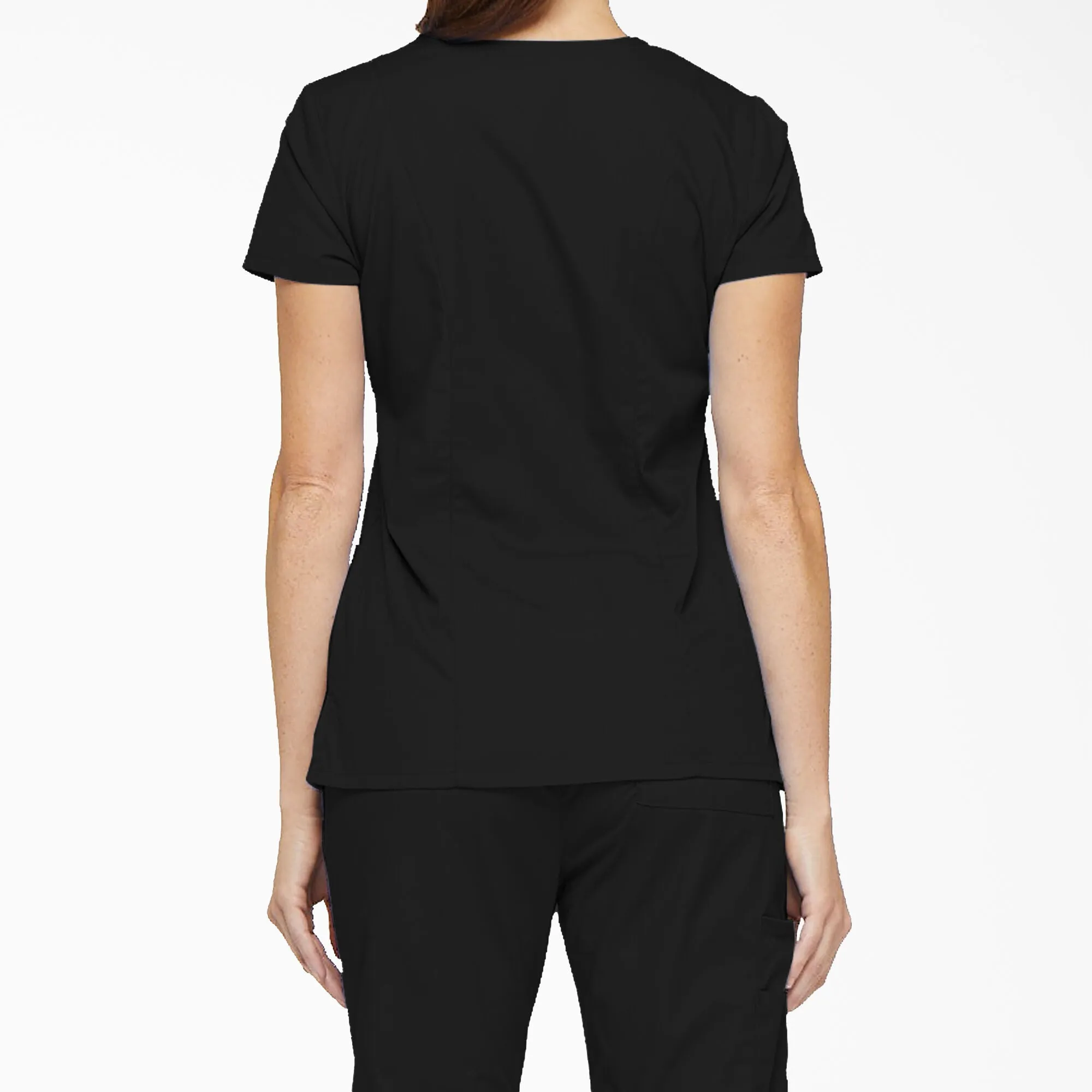 Dickies Women's EDS Signature V-Neck Scrub Top_Black sold by Work World product image thumbnail 3