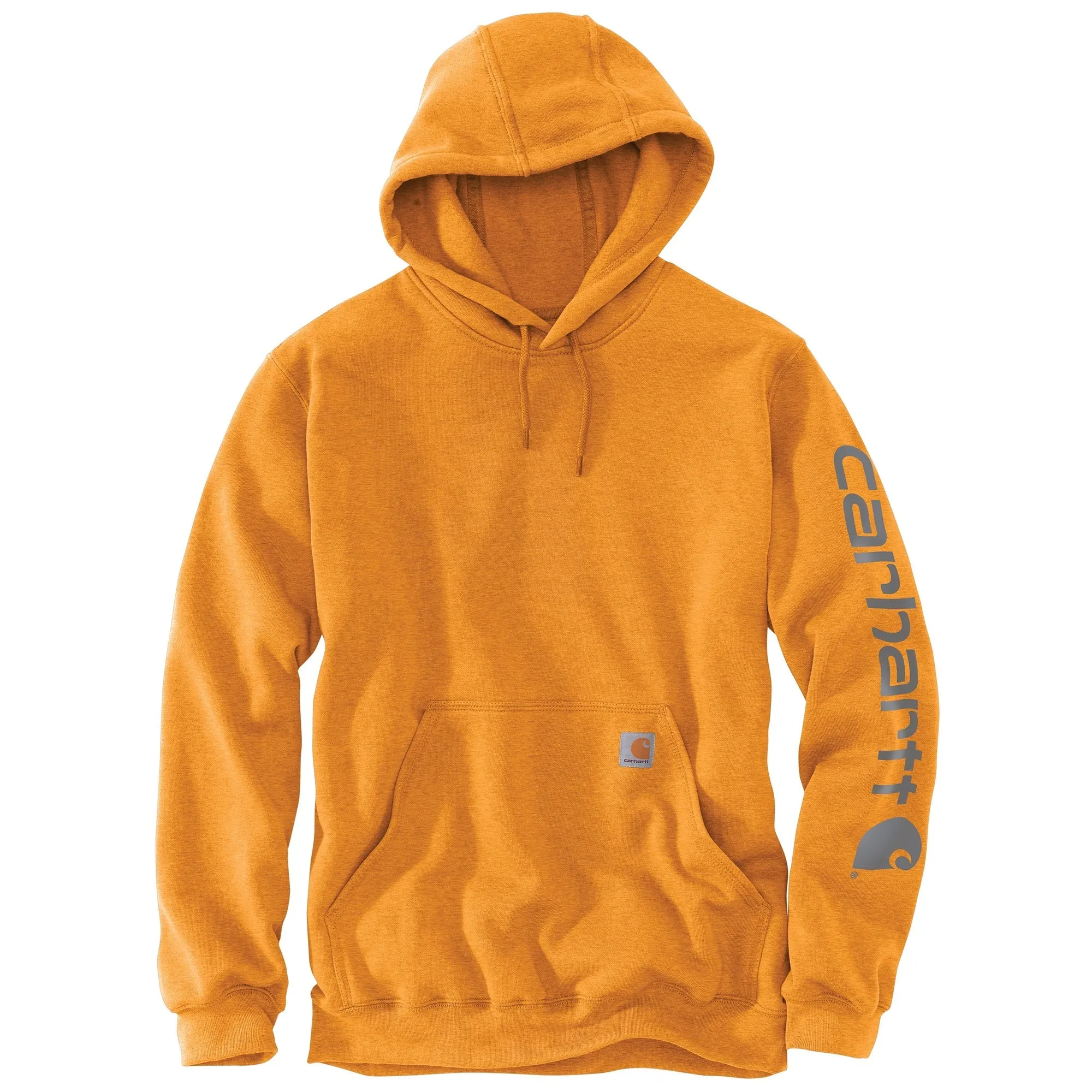 Carhartt Men's Signature Logo Hooded Pullover Sweatshirt_Marigold Heather sold by Work World product image thumbnail 2