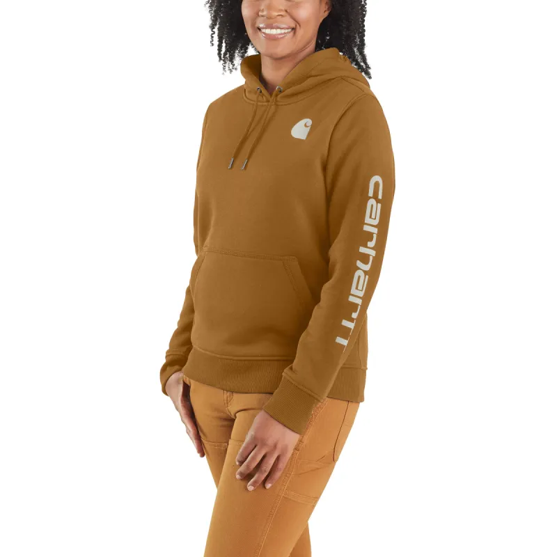 Carhartt Women's Clarksburg Graphic Sleeve Hoodie_Carhartt Brown sold by Work World