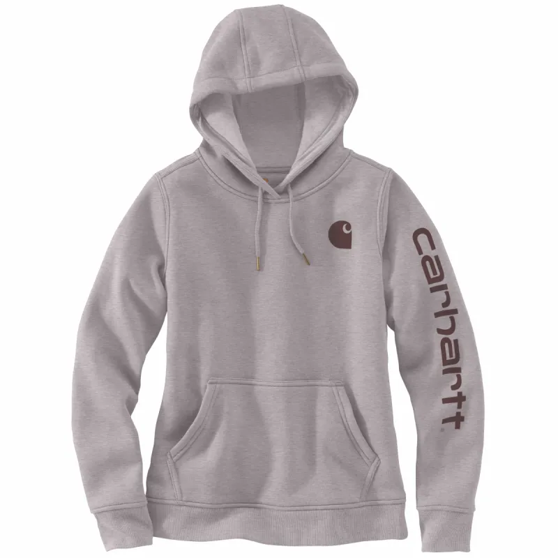 Carhartt Women's Clarksburg Graphic Sleeve Hoodie_Gull Grey Heather sold by Work World