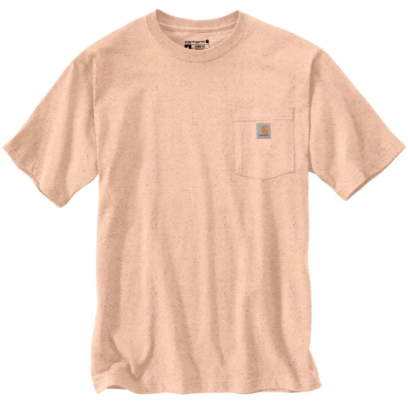 Carhartt Men's Short Sleeve Pocket T-Shirt_Pale Apricot Nep sold by Work World