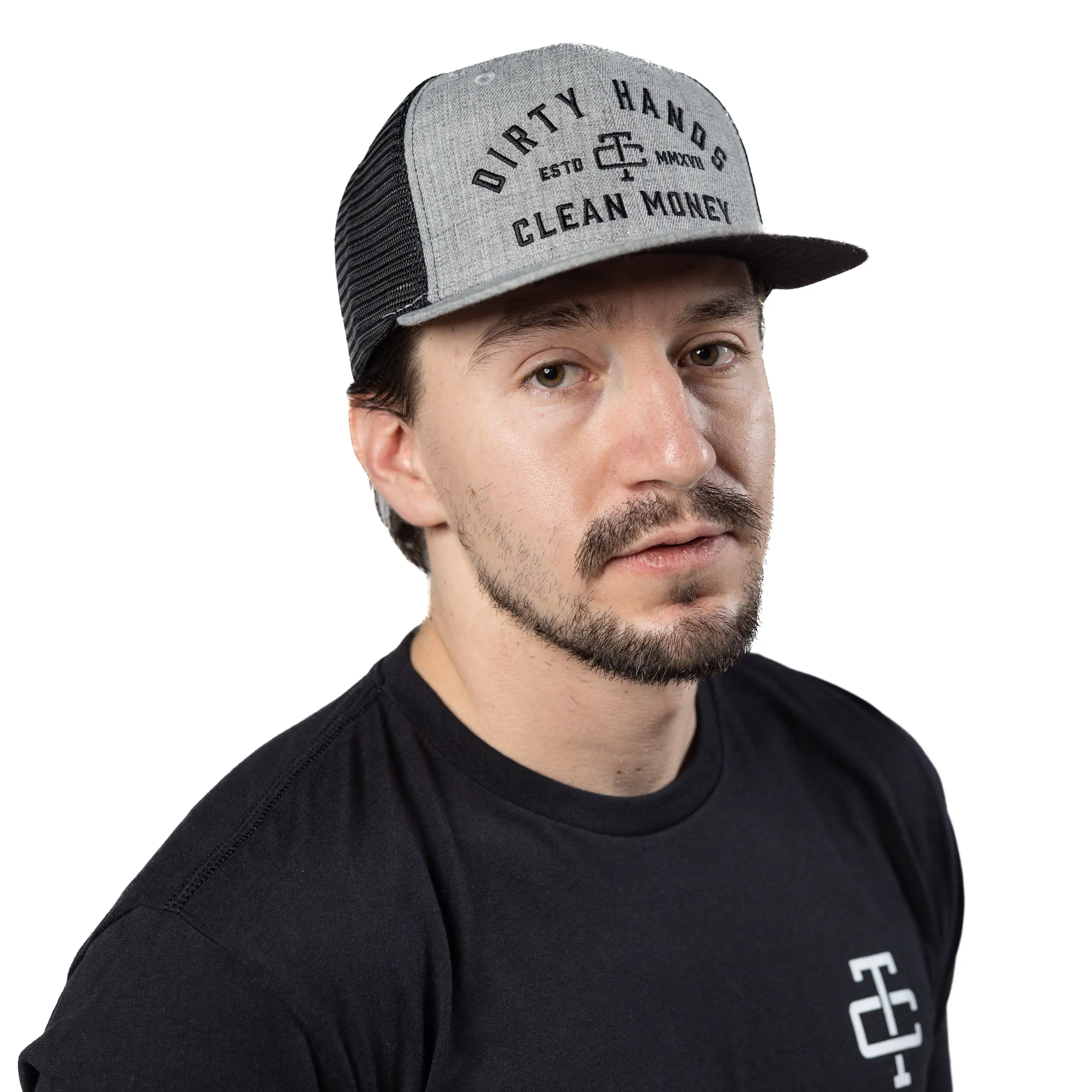 Troll Co. Men's "Dirty Hands Clean Money" Meshback Snapback Hat sold by Work World product image thumbnail 2