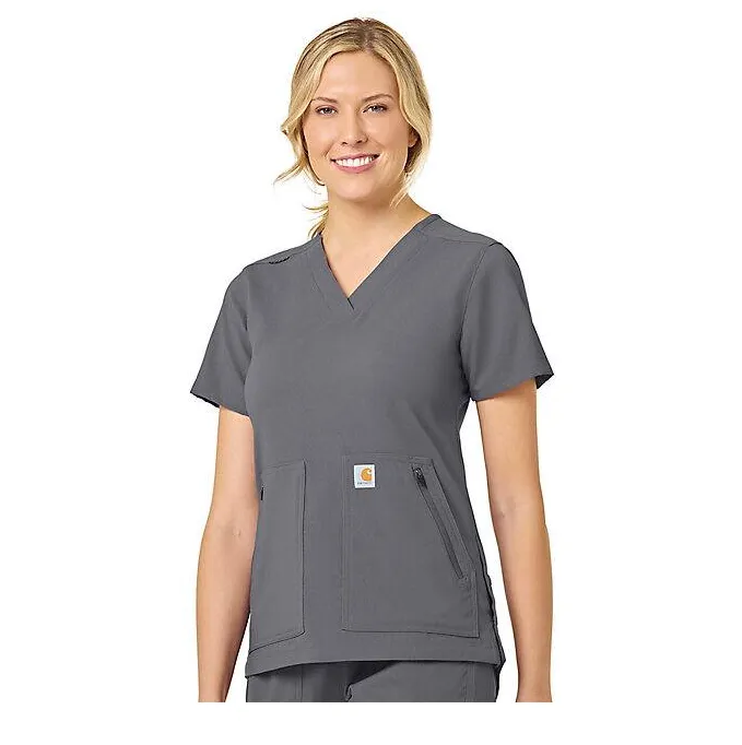 Carhartt Women's Rugged Flex® 4 Pocket V-Neck Scrub Top sold by Work World product image thumbnail 3
