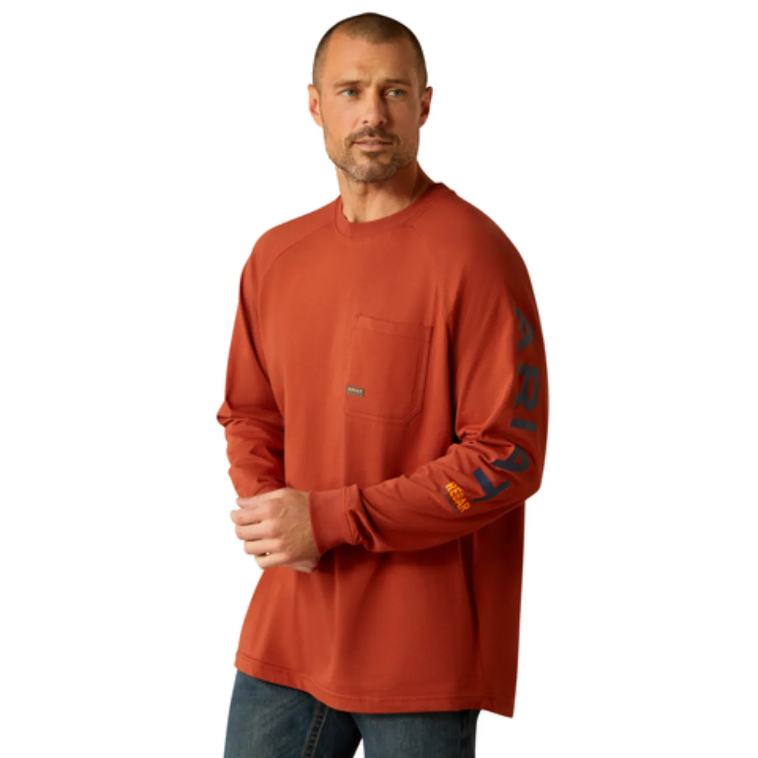 Ariat Men's Rebar CottonStrong Graphic Long Sleeve T-Shirt sold by Work World