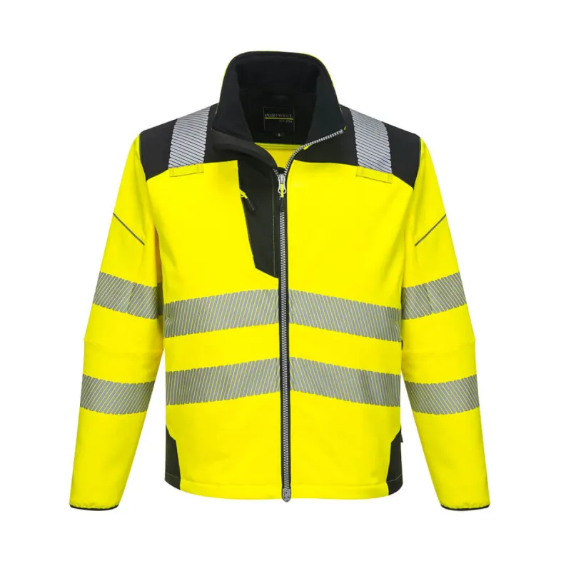 Portwest Men's Vision Hi-Vis Water Resistant Softshell Jacket sold by Work World