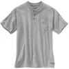 Carhartt Men's Short Sleeve Pocket Henley_Heather Grey sold by Work World