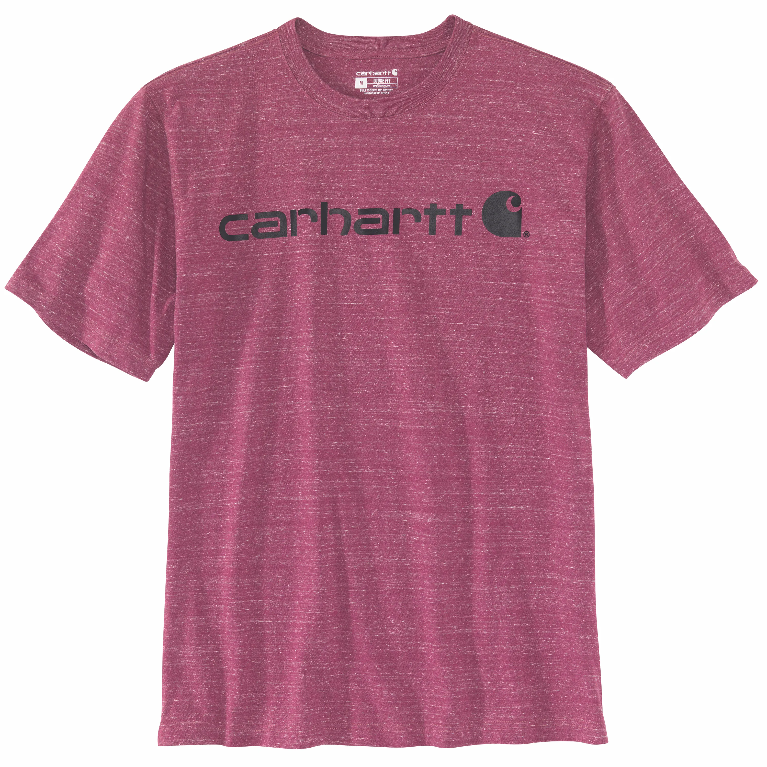 Carhartt Men's Signature Logo Short Sleeve T-Shirt_Beet Red Snow Heather sold by Work World product image thumbnail 2