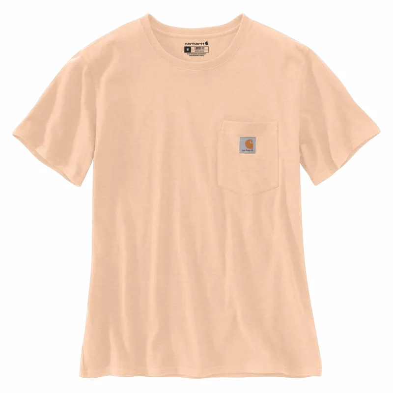 Carhartt Women's Short Sleeve Pocket T-Shirt_Cantaloupe Heather sold by Work World