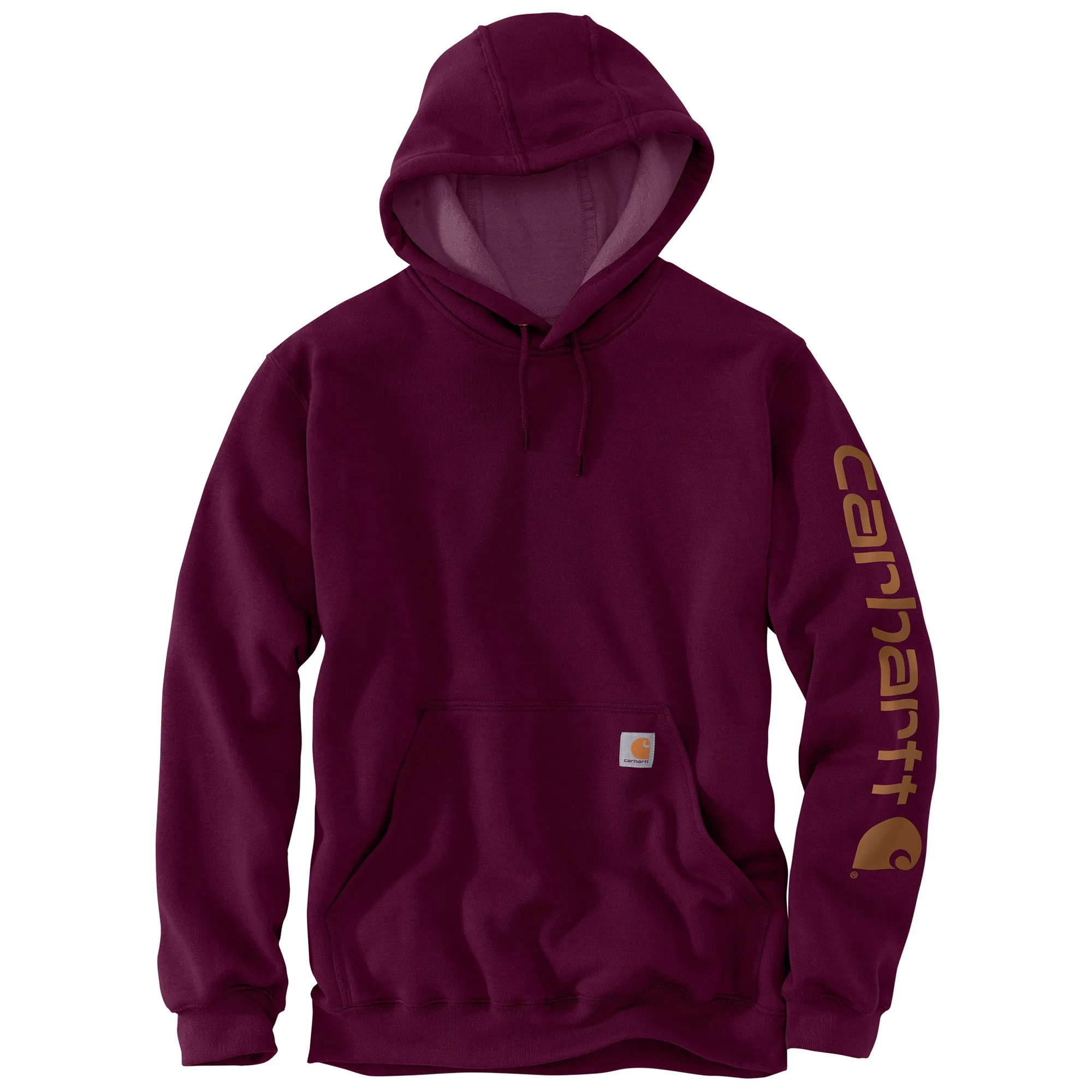 Carhartt Men's Signature Logo Hooded Pullover Sweatshirt_Port sold by Work World product image thumbnail 2