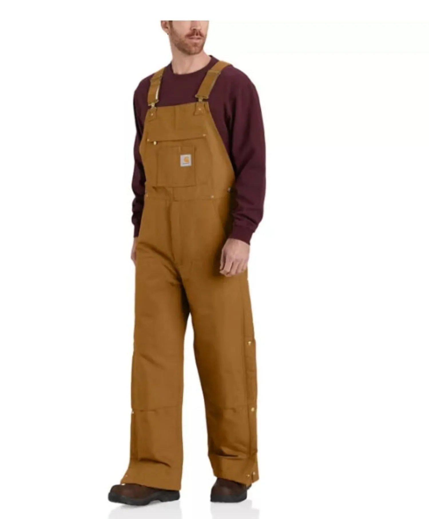 Carhartt Men's Loose Fit Firm Duck Insulted Bib Overall sold by Work World product image thumbnail 2