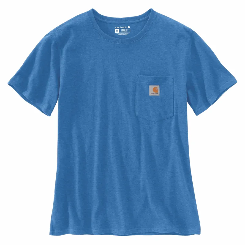 Carhartt Women's Short Sleeve Pocket T-Shirt_Light Cobalt Heather sold by Work World
