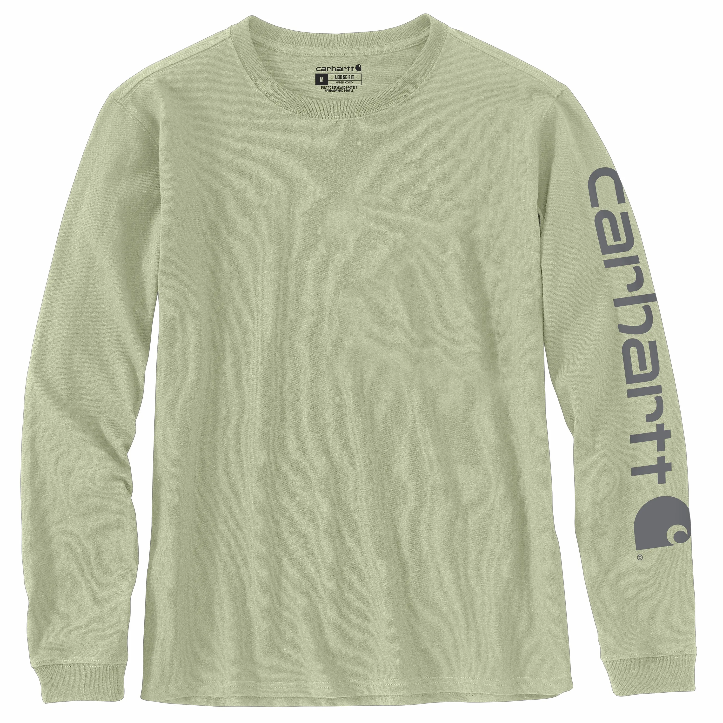 Carhartt Women's Heavyweight Long Sleeve Logo T-Shirt_Sagebrush sold by Work World product image thumbnail 2