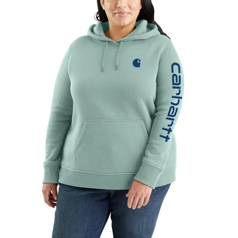 Carhartt Women's Clarksburg Graphic Sleeve Hoodie_Succulent Heather sold by Work World