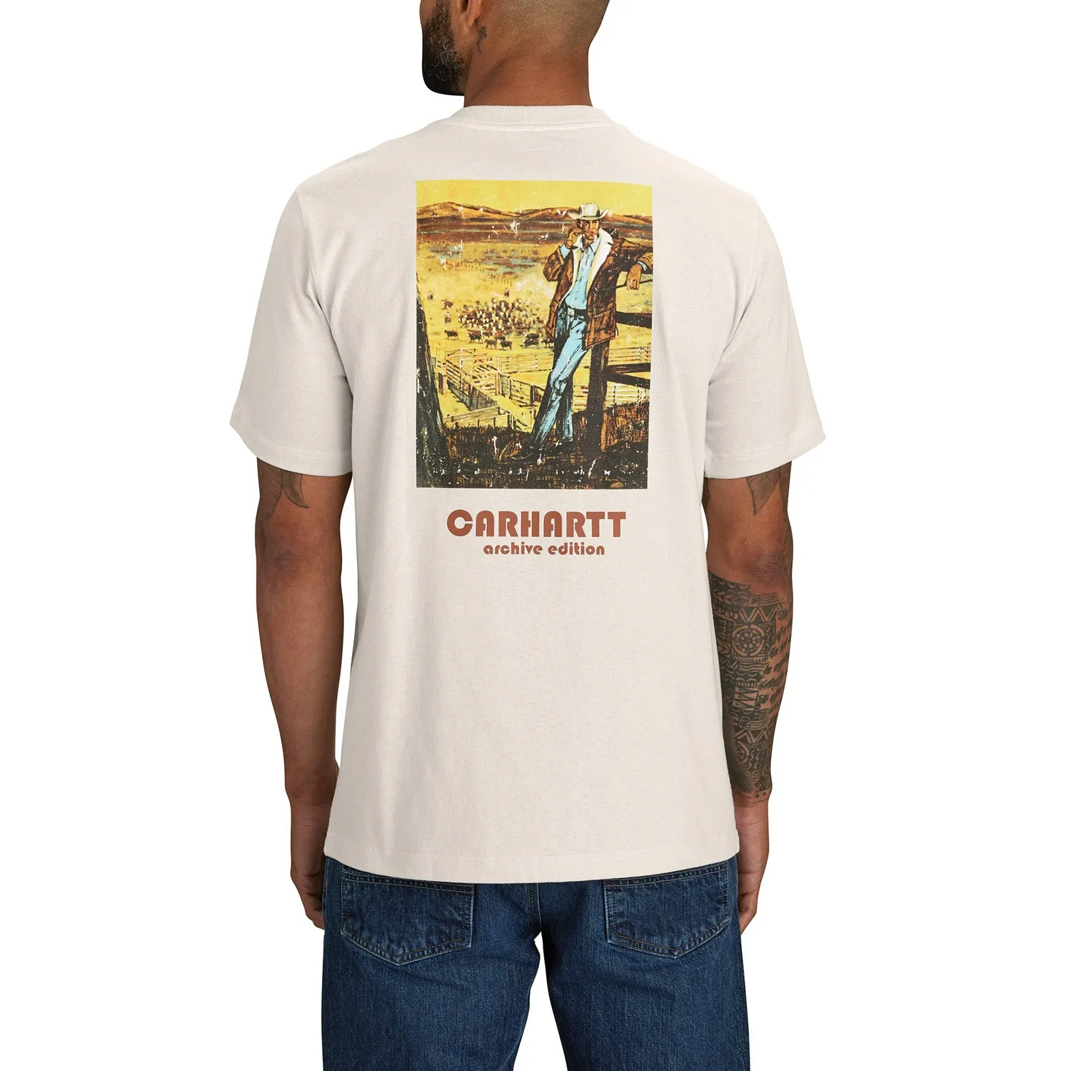 Carhartt Men's Relaxed Fit Heavyweight Farm Graphic Pocket T-Shirt sold by Work World product image thumbnail 2