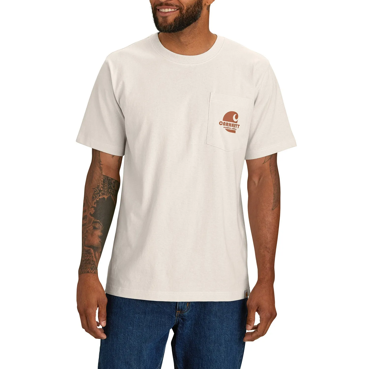 Carhartt Men's Relaxed Fit Heavyweight Farm Graphic Pocket T-Shirt sold by Work World