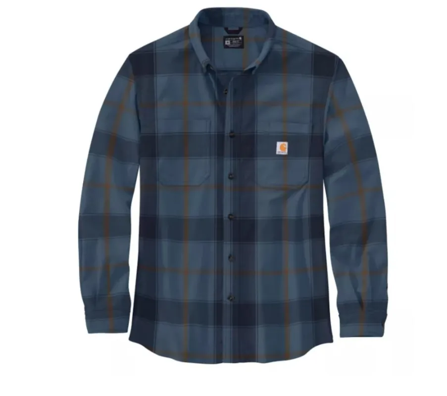 Carhartt Men's Rugged Flex Relaxed Fit Button-Down Long Sleeve Plaid Shirt sold by Work World