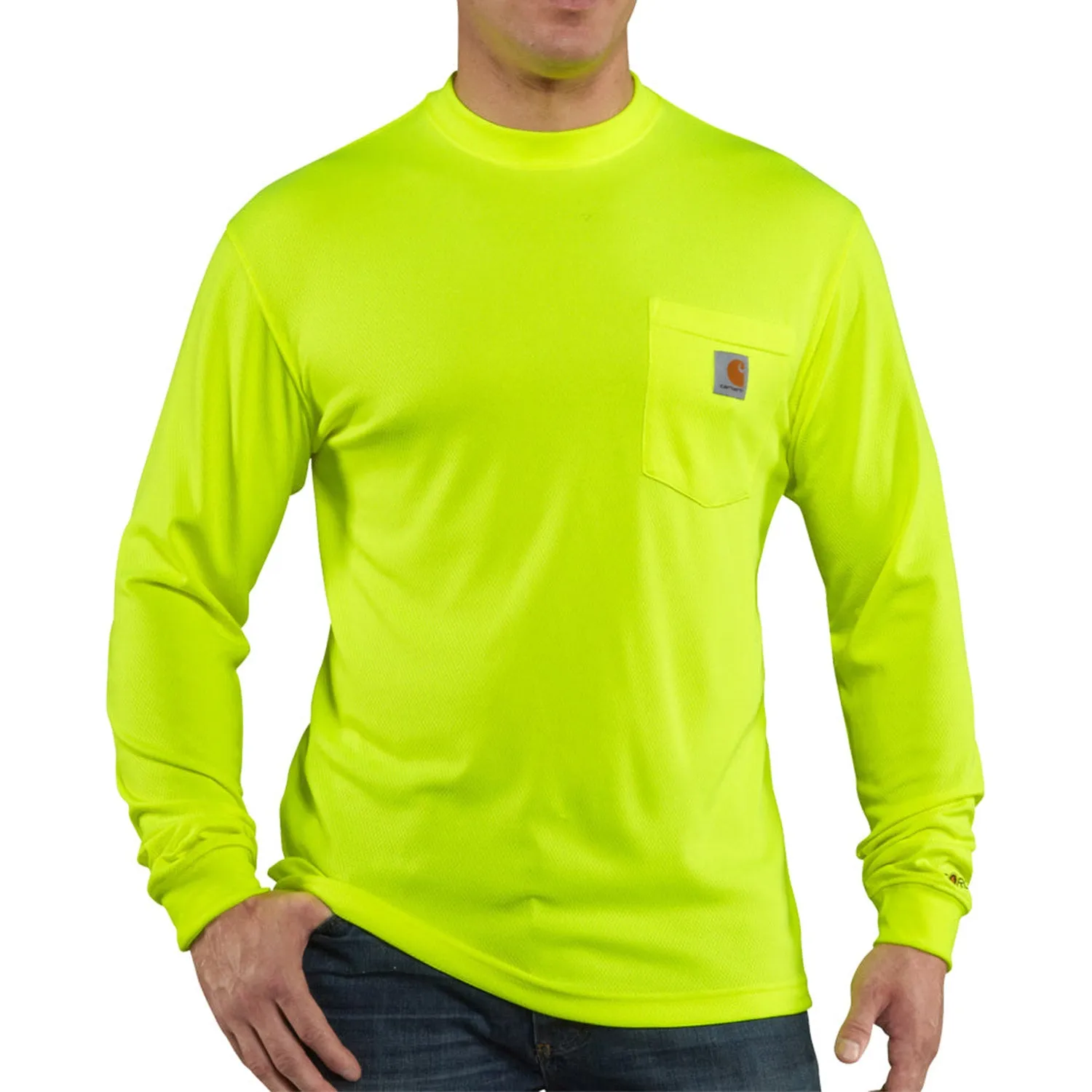 Carhartt Men's Force Color Enhanced Hi-Vis Long Sleeve T-Shirt sold by Work World