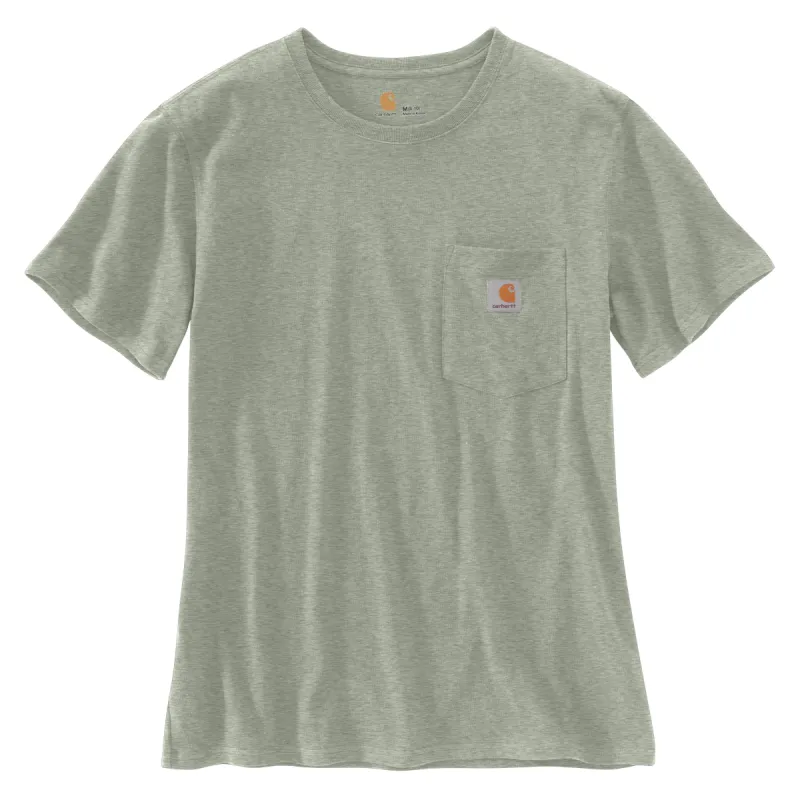 Carhartt Women's Short Sleeve Pocket T-Shirt_Tinted Sage Heather sold by Work World