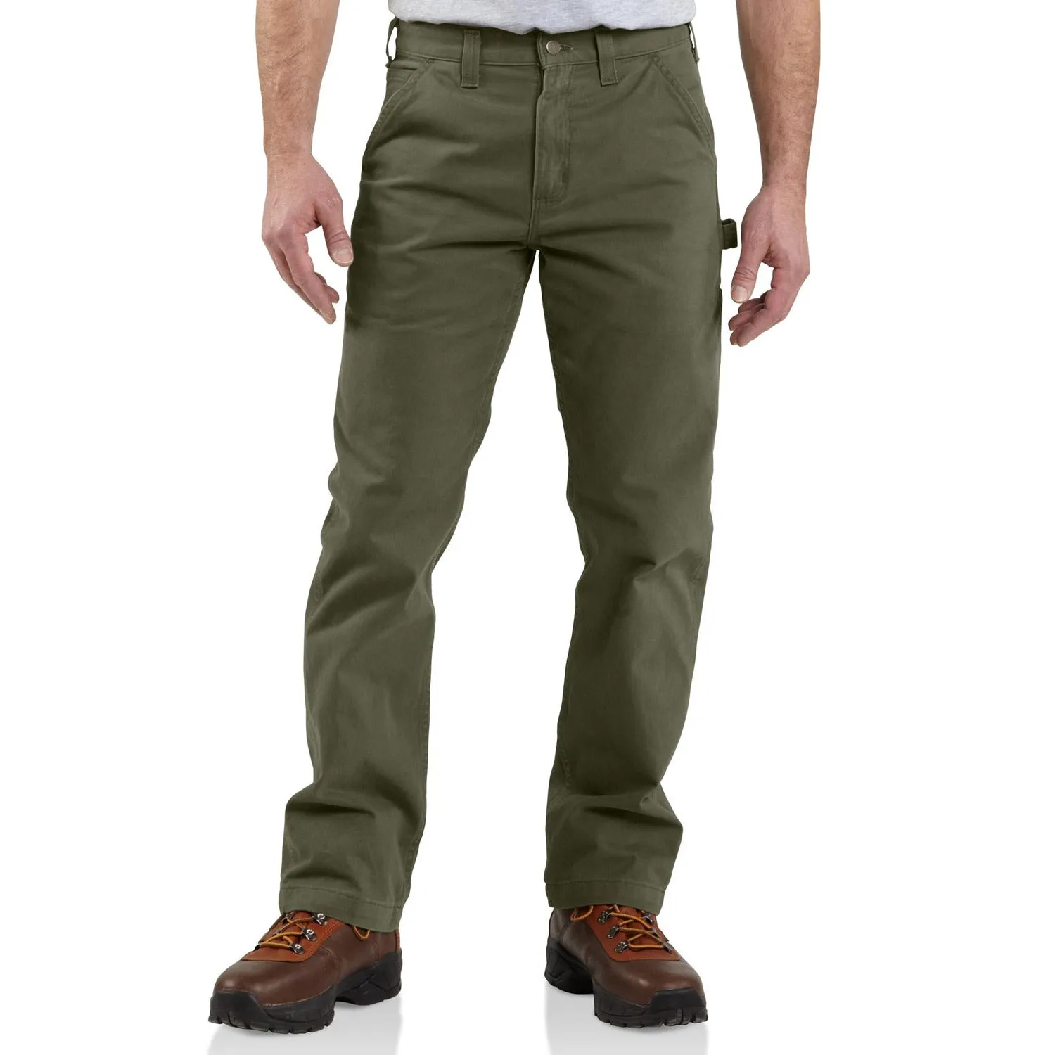Carhartt Men's Washed Twill Dungaree_Army Green sold by Work World