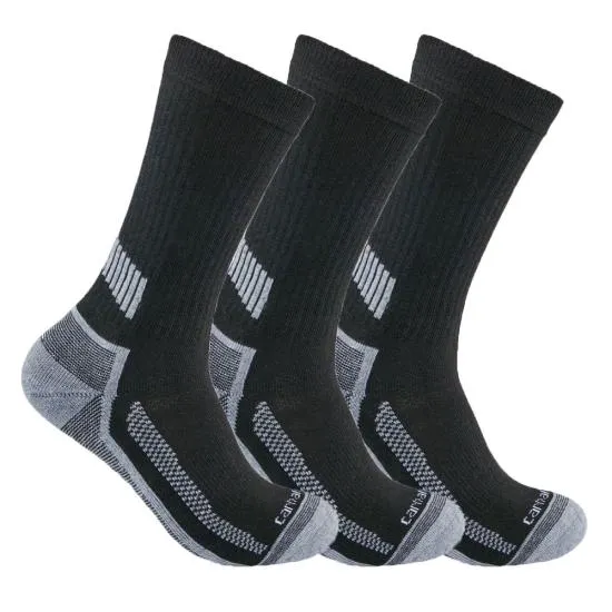 Carhartt Men's Force® Midweight Crew Sock 3-Pack sold by Work World