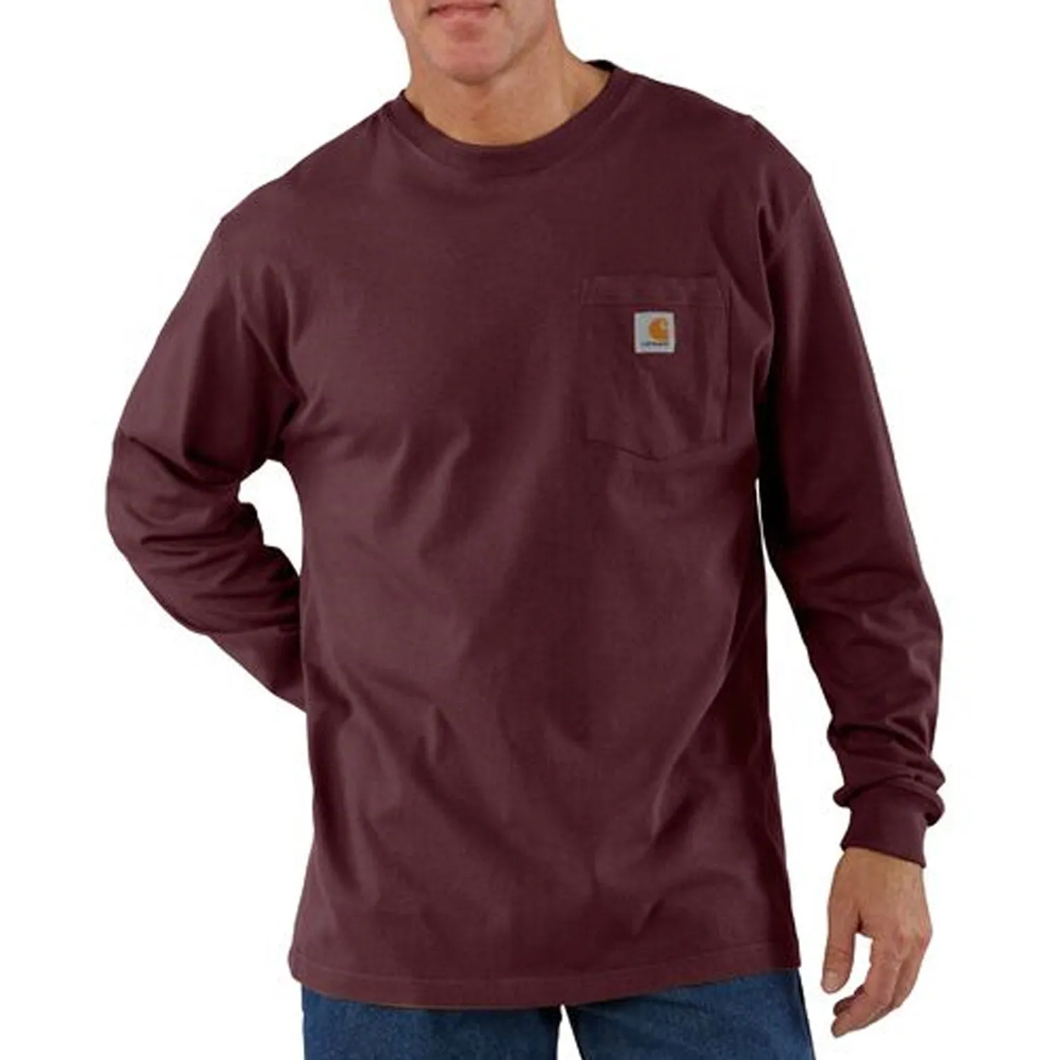 Carhartt Men's Long Sleeve Pocket T-Shirt_Port sold by Work World