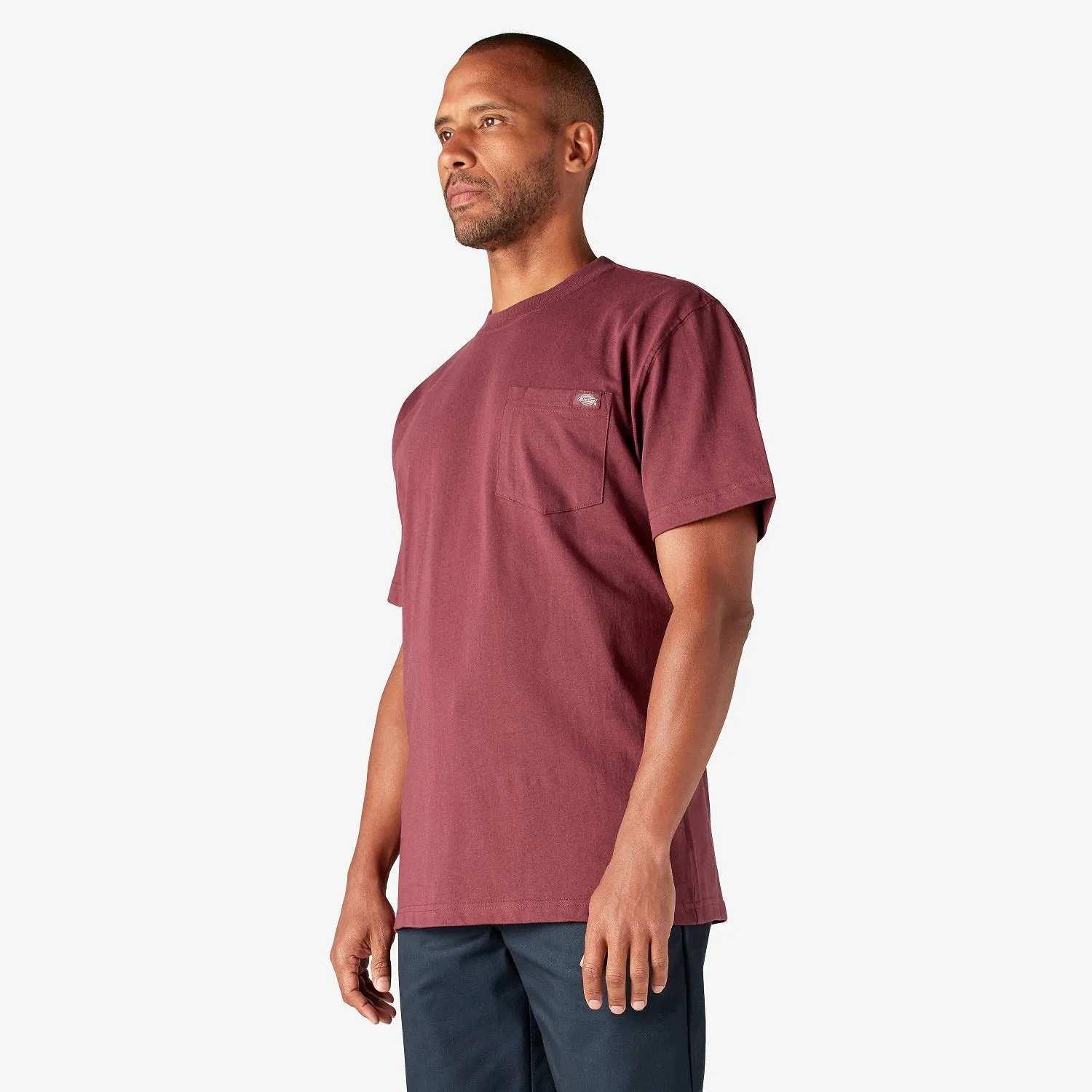 Dickies Men's Heavyweight Short Sleeve Pocket T-Shirt_Burgundy sold by Work World product image thumbnail 2