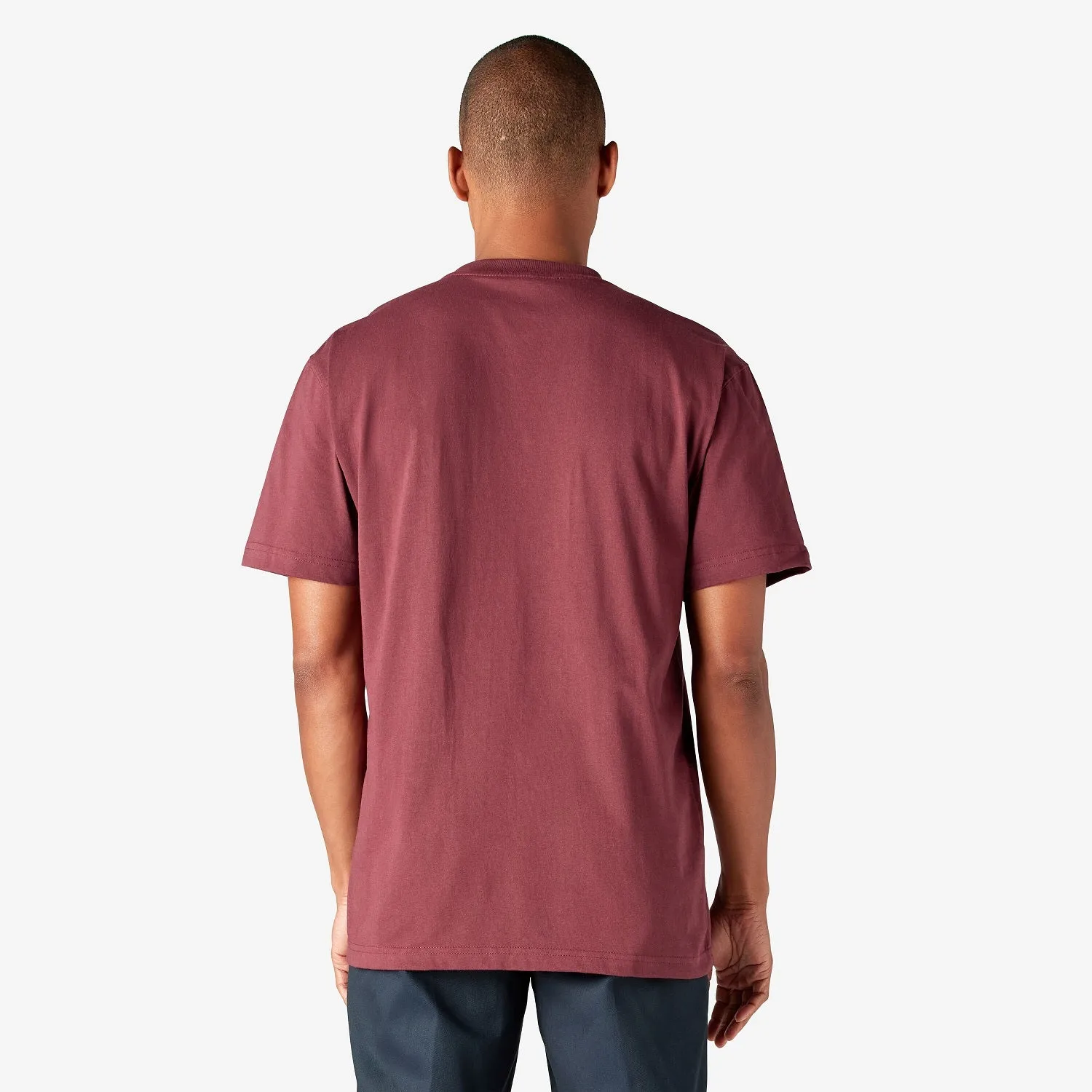 Dickies Men's Heavyweight Short Sleeve Pocket T-Shirt_Burgundy sold by Work World product image thumbnail 3