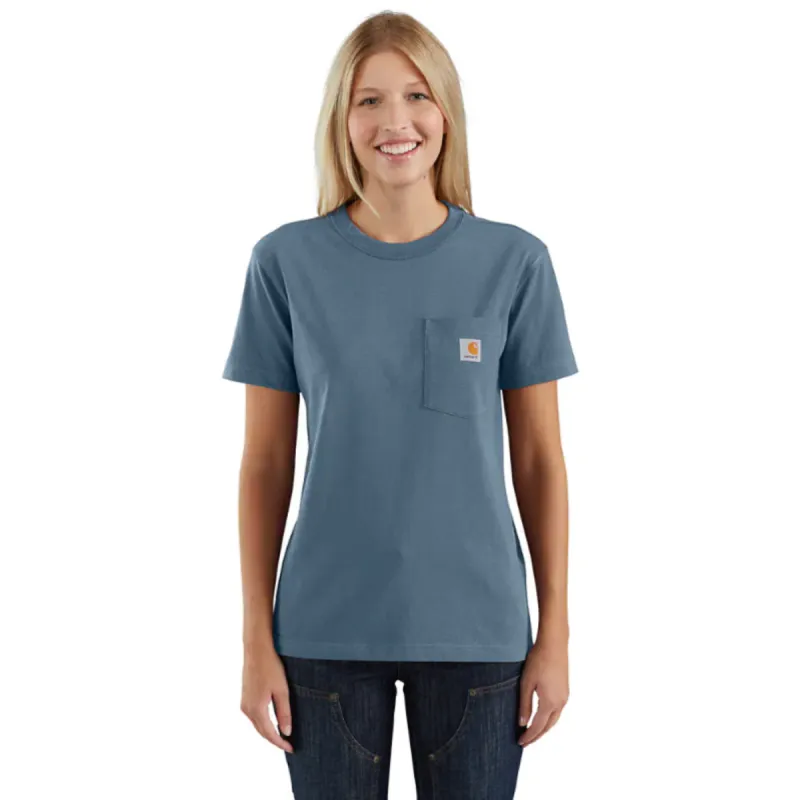 Carhartt Women's Short Sleeve Pocket T-Shirt_Thundercloud Heather sold by Work World