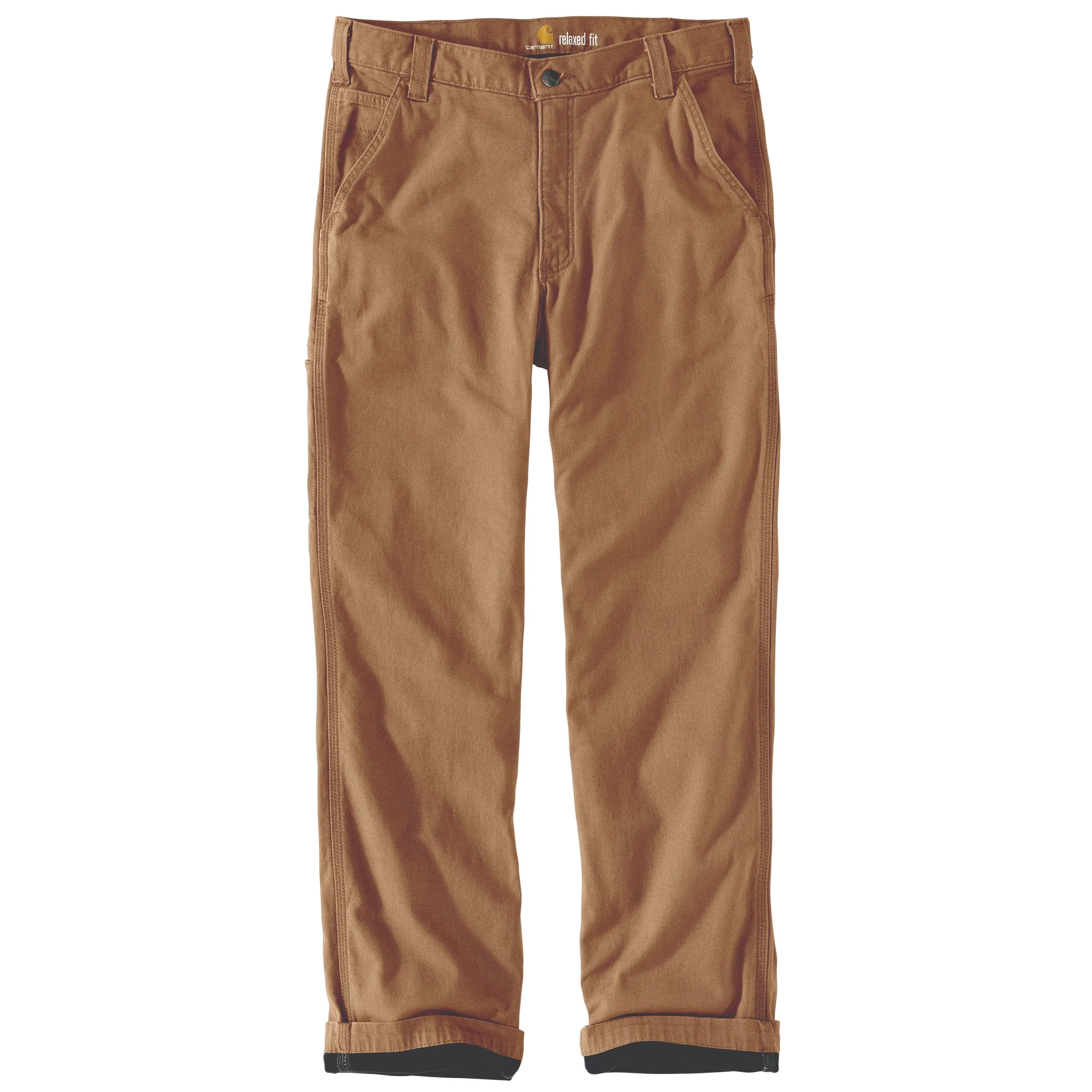 Carhartt Men's Rigby Flannel-Lined Dungaree_Dark Khaki sold by Work World