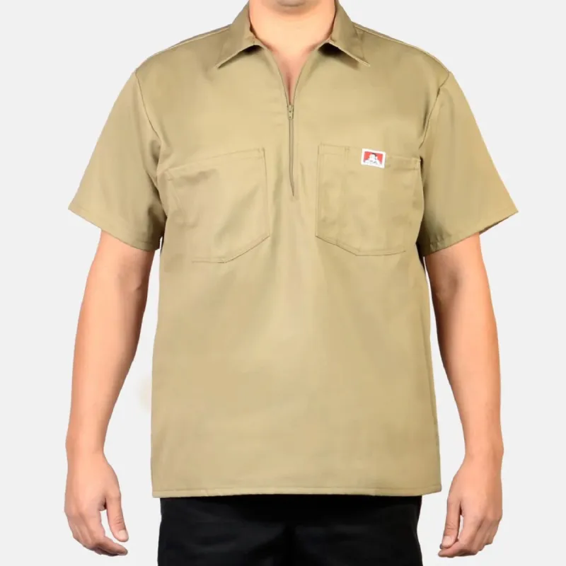 Ben Davis Men's 1/2 Zip Double Pocket Short Sleeve Work Shirt sold by Work World