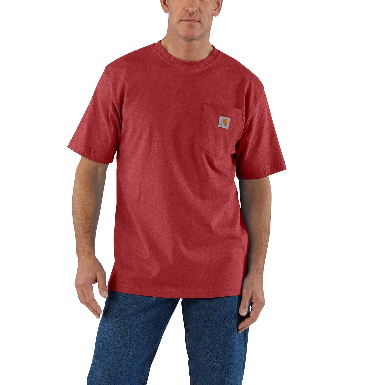 Carhartt Men's Short Sleeve Pocket T-Shirt_Crabapple Heather sold by Work World