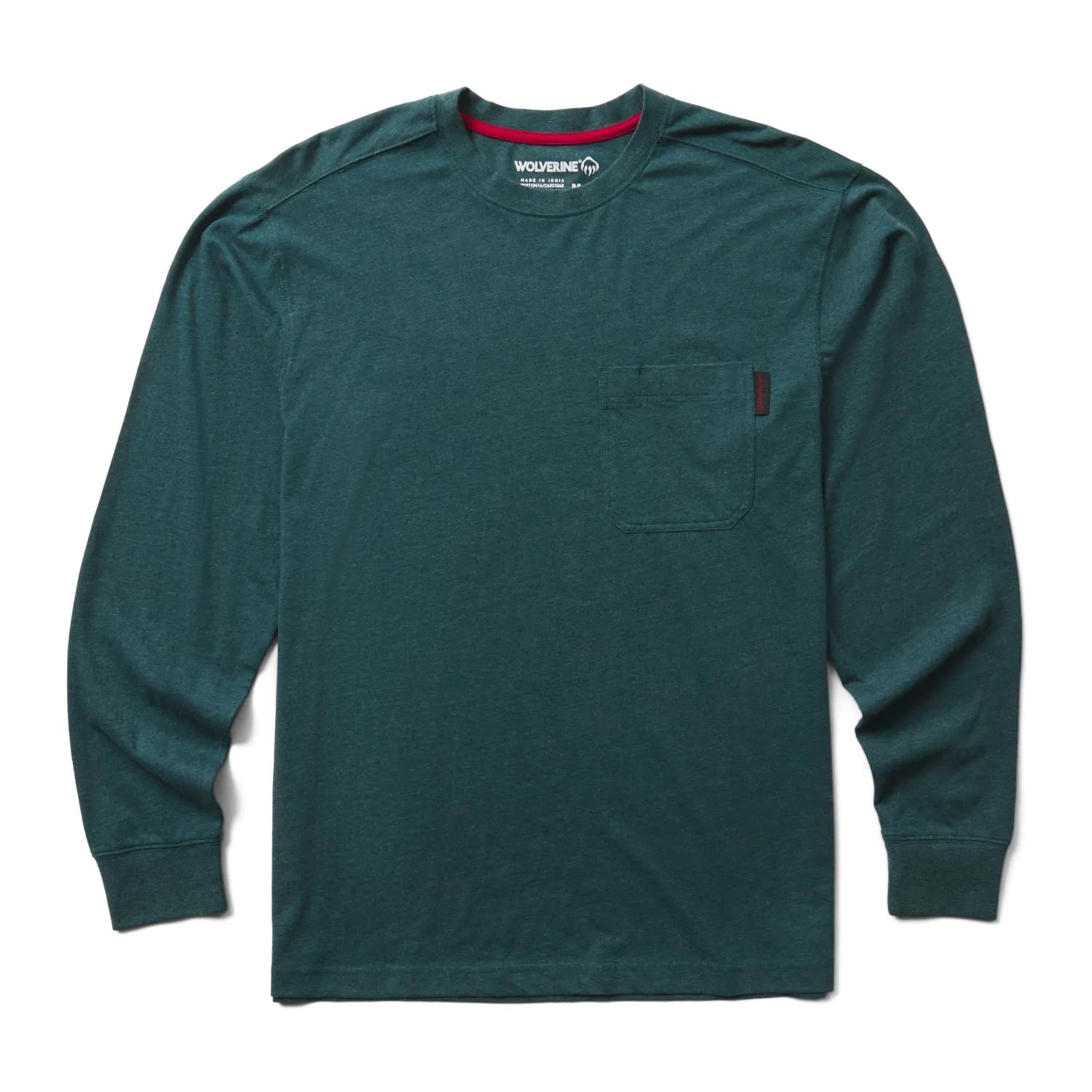 Wolverine Men's Classic Long Sleeve Pocket T-Shirt sold by Work World product image thumbnail 3