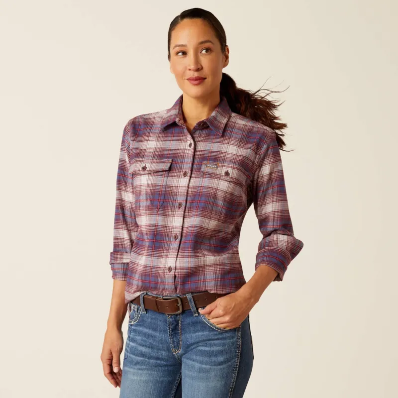 Ariat Women's Rebar Flannel DuraStretch Button-Down Work Shirt sold by Work World
