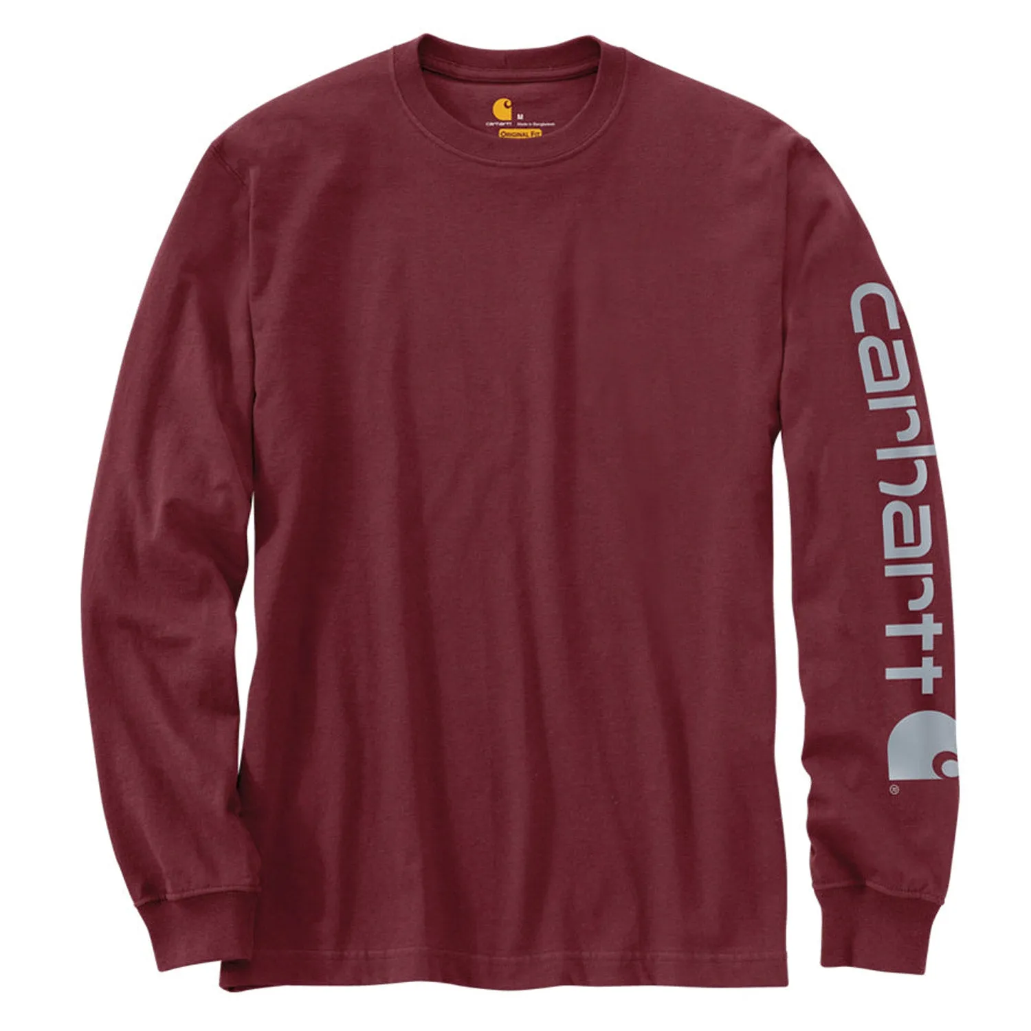 Carhartt Men's Signature Logo Long Sleeve T-Shirt_Port sold by Work World product image thumbnail 2