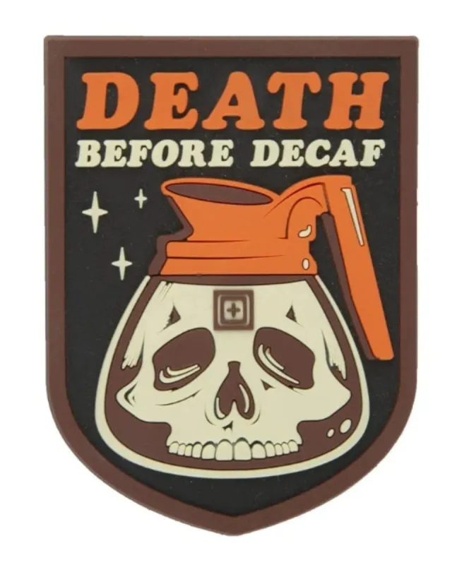 5.11 Tactical "Death Before Decaf" Patch sold by Work World
