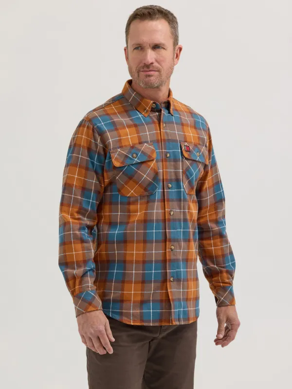 Wrangler RIGGS Men's Foreman Button-Down Flannel Shirt made by Wrangler