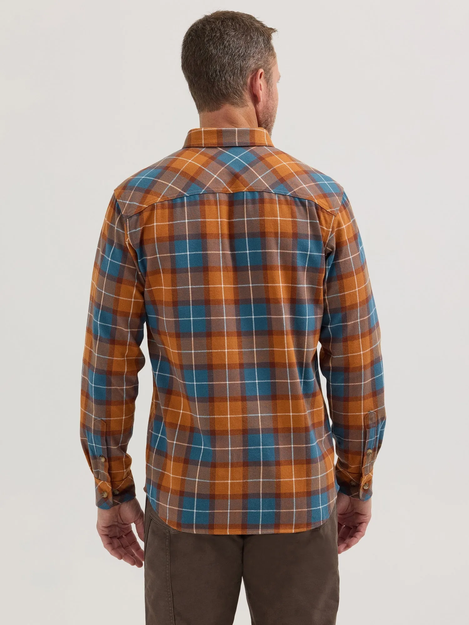 Wrangler RIGGS Men's Foreman Button-Down Flannel Shirt sold by Work World product image thumbnail 3