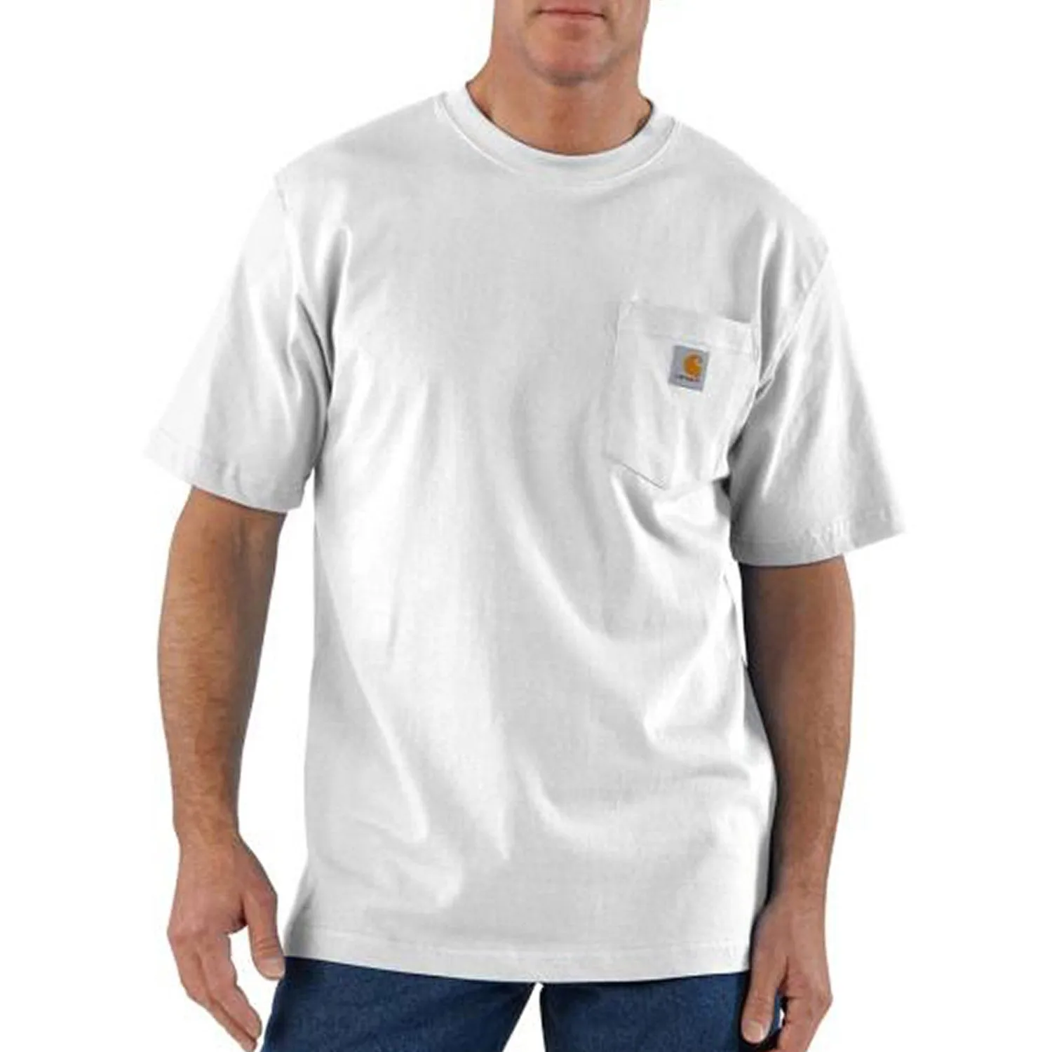Carhartt Men's Short Sleeve Pocket T-Shirt_White sold by Work World
