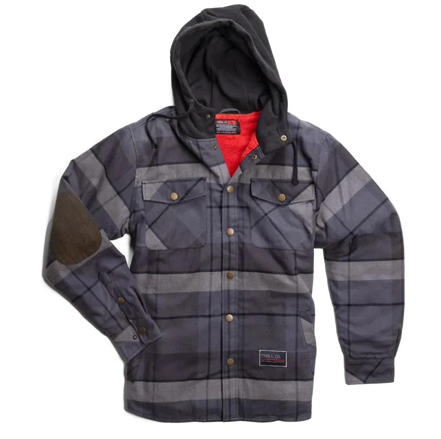 Troll Co. Men's Buford Snap-Front Hooded Flannel Jacket sold by Work World