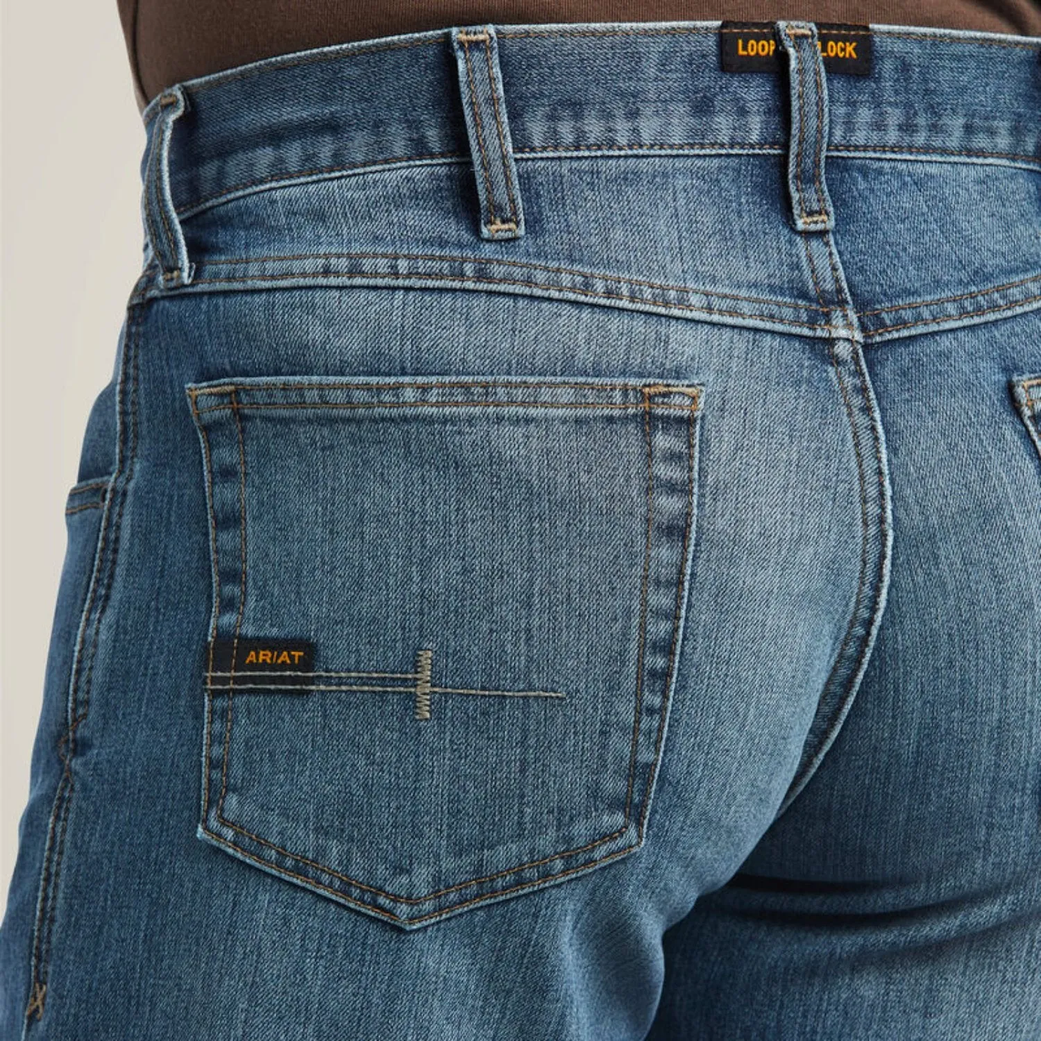 Ariat Men's Rebar M5 Basic Stackable Straight Leg Jean sold by Work World product image thumbnail 3