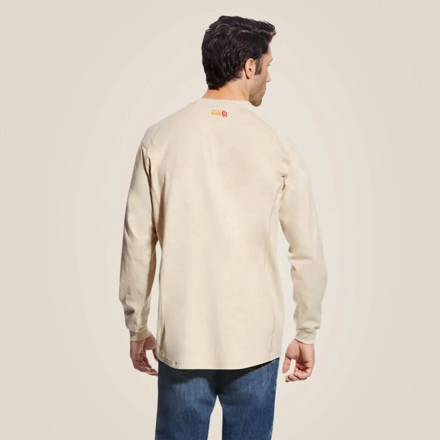 Ariat Men's FR Chest Pocket Long Sleeve Henley sold by Work World product image thumbnail 2