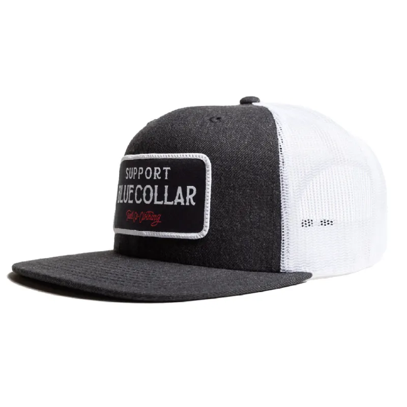 Troll Co. Men's Barricade "Support Blue Collar" Graphic Snapback Hat sold by Work World